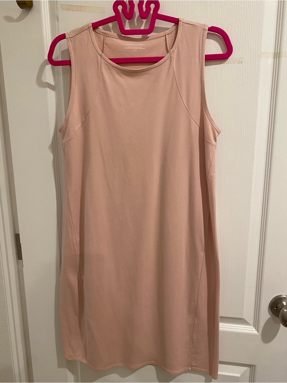Eileen Fisher Sleeveless Blush Midi Shift Dress